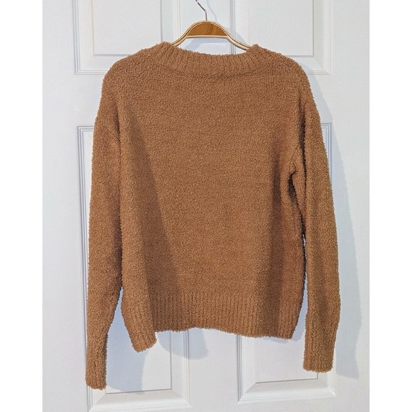 Sanctuary V-Neck Pullover Sweater Fuzzy Knit Soft Cozy Maple XXS NWT $79 - Picture 3 of 9